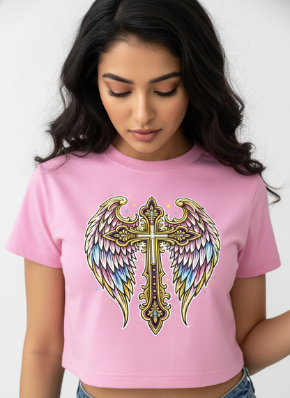 Wings Cross Crop Top - ANGEL GUARD