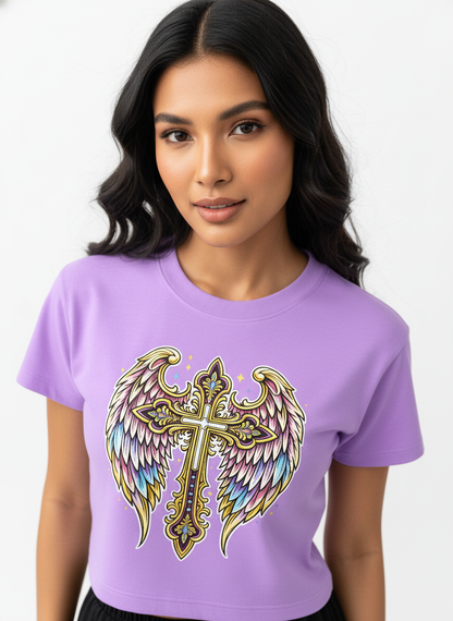 Wings Cross Crop Top - ANGEL GUARD
