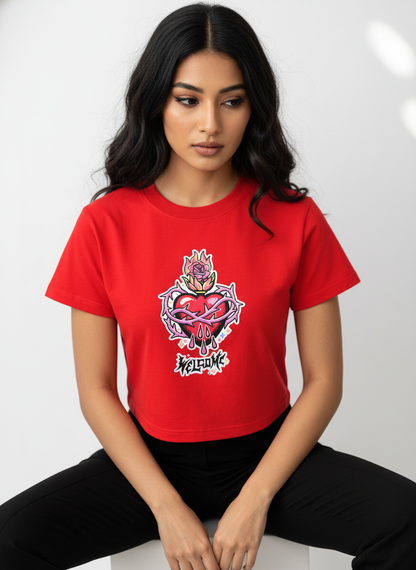 Rebel Flame Crop Top - WILD HEART