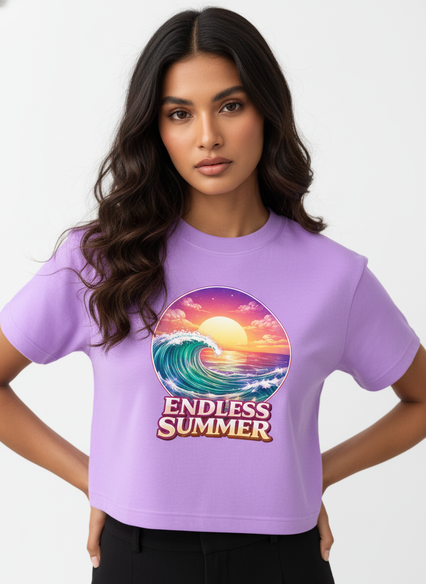 Ocean Wave Crop Top - ENDLESS SUMMER