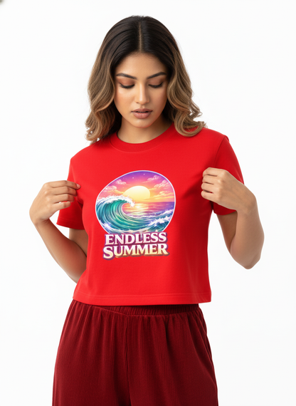 Ocean Wave Crop Top - ENDLESS SUMMER
