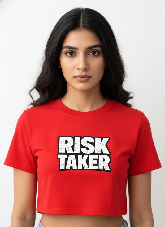 Statement Crop Top - 💜 RISK TAKER