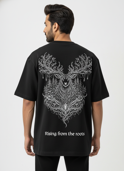 Oversized T-Shirt - 
RISING FROM THE ROOTS (DEER)