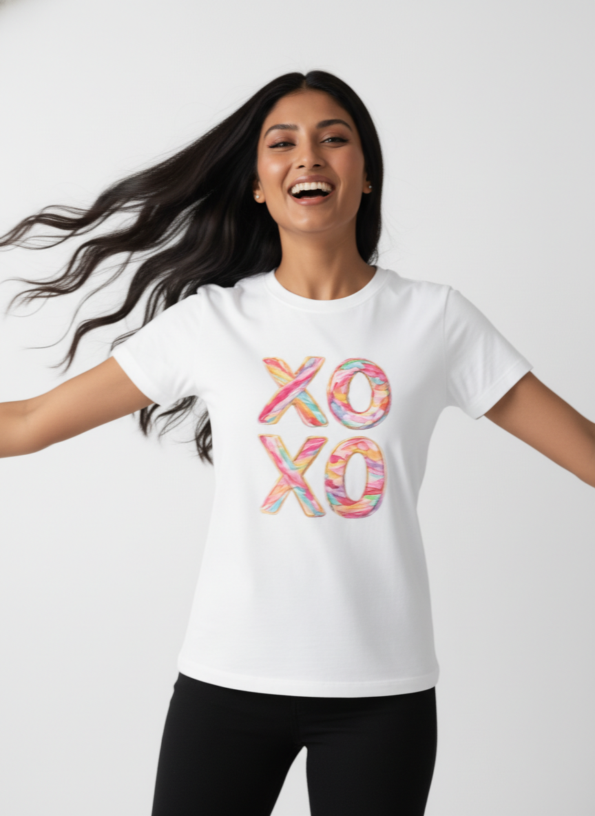 XOXO CANDY POP — THE MULTI-COLOR LOVE BURST TEE (UNISEX)