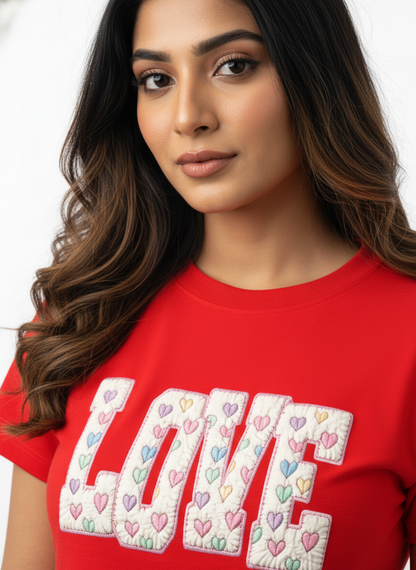 Patchwork LOVE Pop - Crop Top