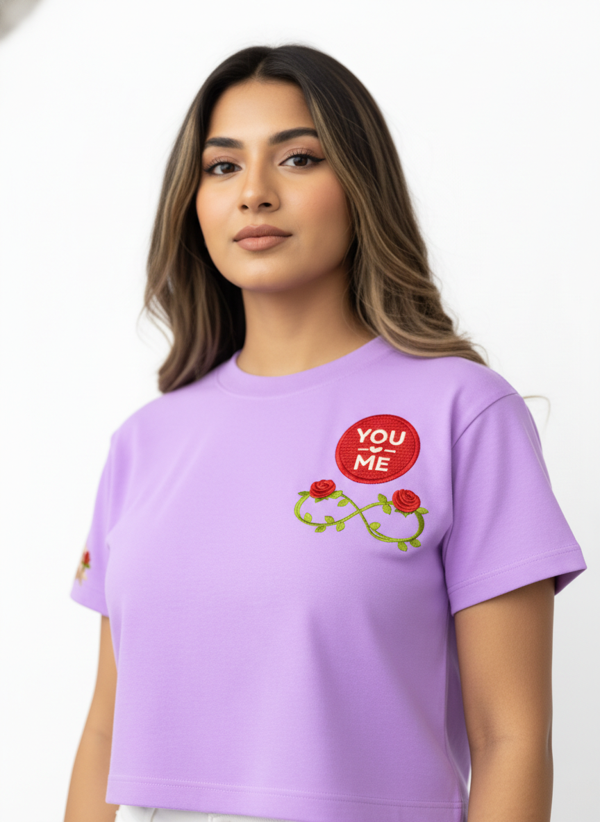 Forever Valentine Badge - Crop Top